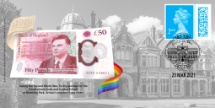 23.03.2021
Machins Barcoded: 2nd 
Alan Turing features on new £50 note
Bradbury, BFDC No.754