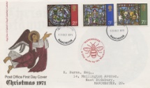 13.10.1971
Christmas 1971
Manchester Bee Cachet
Royal Mail/Post Office, Manchester Bee No.23