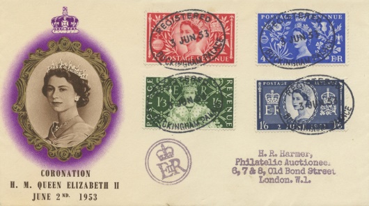 Five Vintage International British Commemorative FDCs of 1953 shops Queen Elizabeth II Coronation