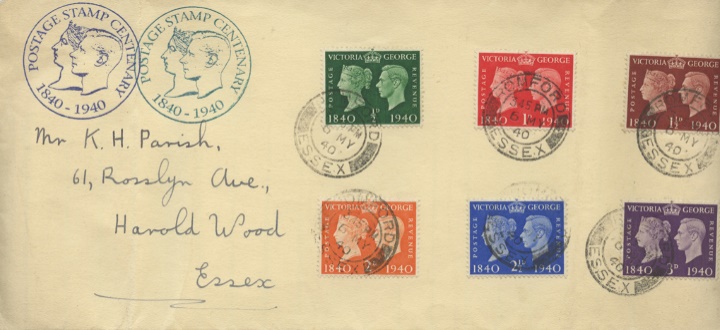 Postage Stamp Centenary, Plain cover with cachets