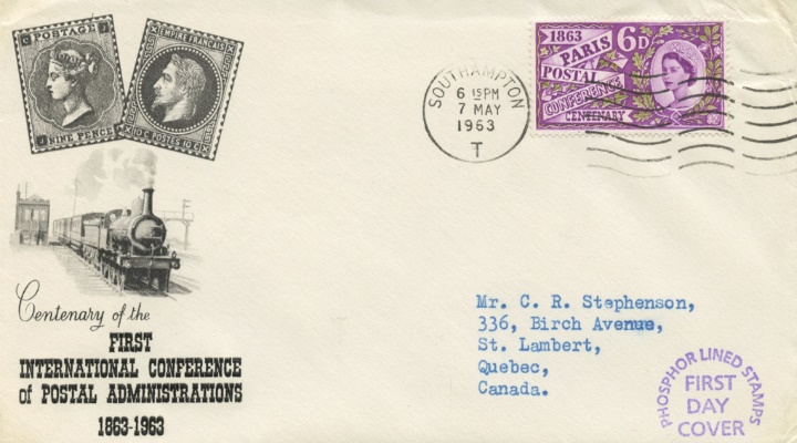 Paris Postal Conference, Steam Railway & Stamps