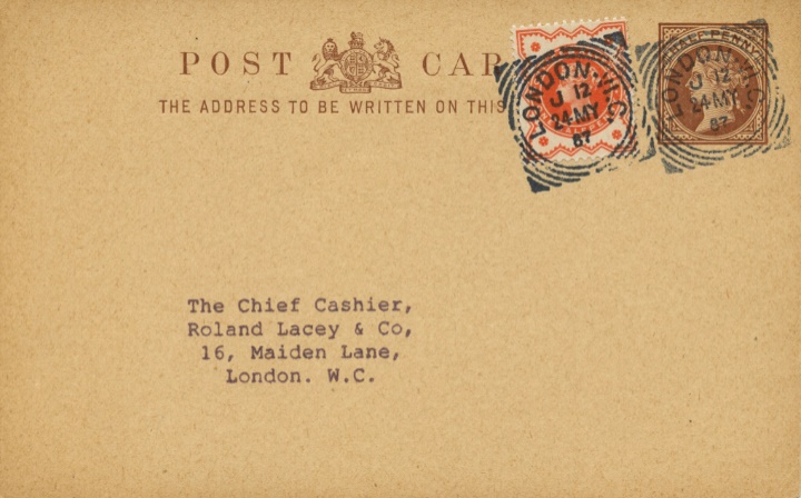 Postal Stationery, Post Card with 1/2d Orange