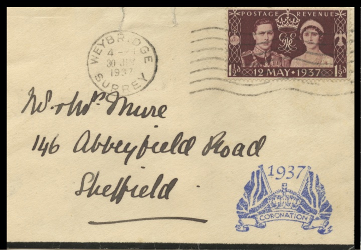 King George VI Coronation, Mourning envelope