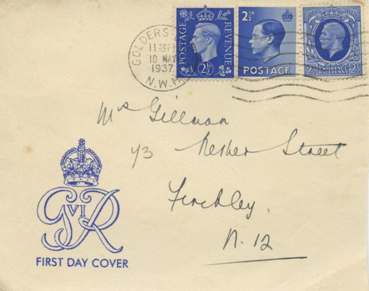 KGVI: 2 1/2d Blue, Cover front with the Three Kings