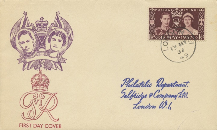 King George VI Coronation, Selfridges Cover