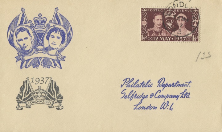 King George VI Coronation, Selfridges Philatelic Department