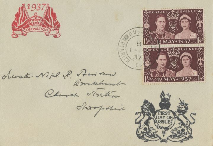 King George VI Coronation, Flags and Crown