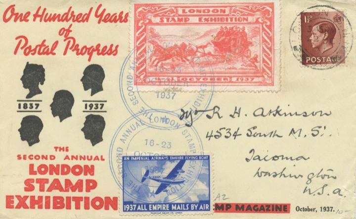 London Stamp Exhibition, Mailcoach stamp label