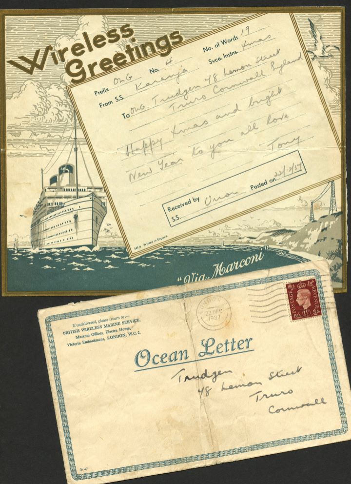 Wireless Greetings, Ocean Letter via Marconi