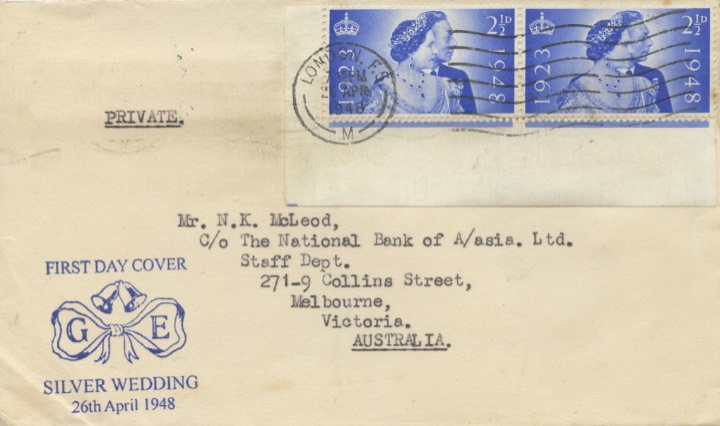 Silver Wedding 1948, London to Melbourne