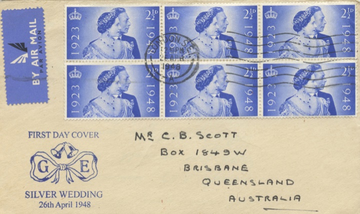 Silver Wedding 1948, Block of six