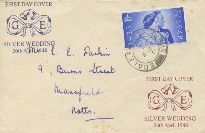 Silver Wedding 1948, Silver Wedding cachets