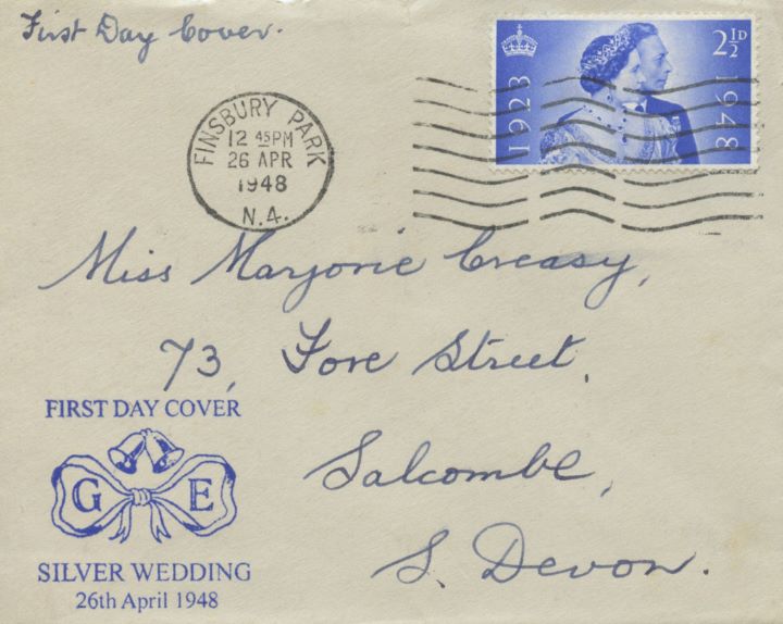 Silver Wedding 1948, Cachet cover