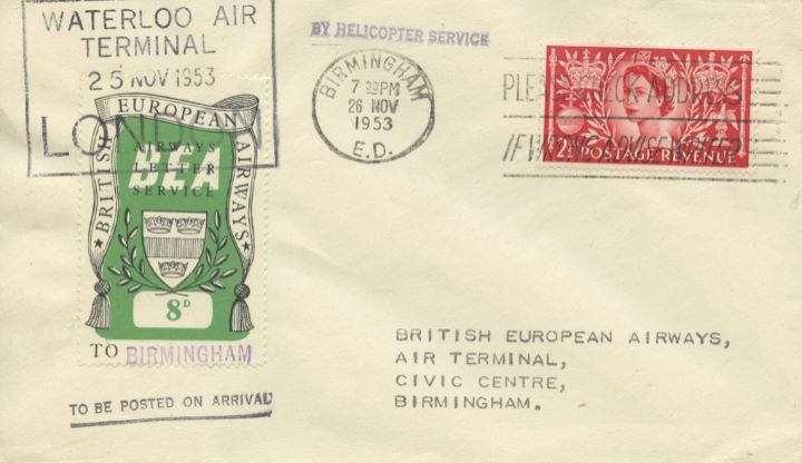 British European Airways, Waterloo Air Terminal Helcopter Service