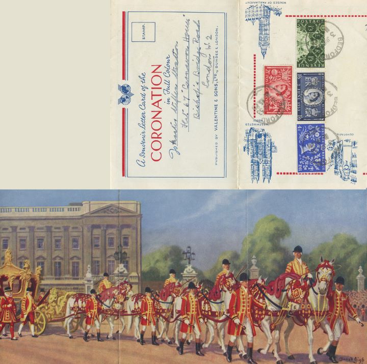 Elizabeth II Coronation, Souvenir Letter Card