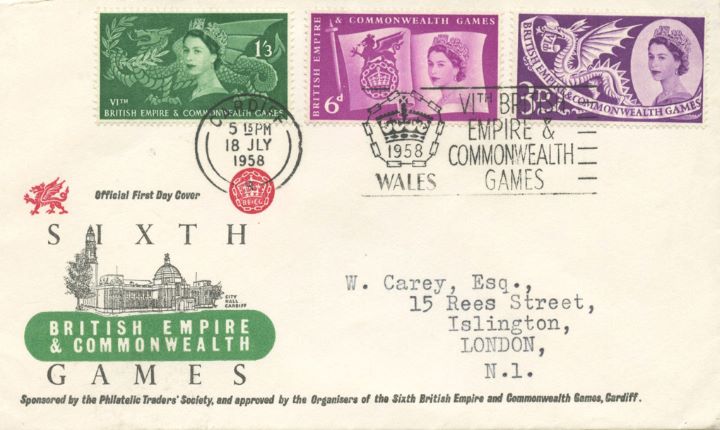 Commonwealth Games 1958, City Hall Cardiff