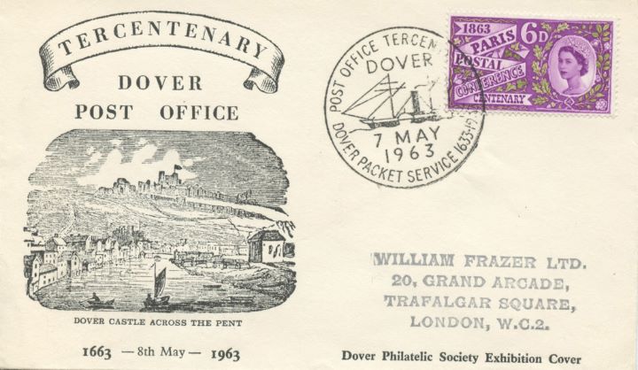 Paris Postal Conference, Dover Castle across the Pent