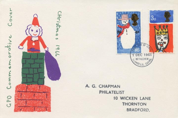 Christmas 1966, Britain's First Christmas Stamps