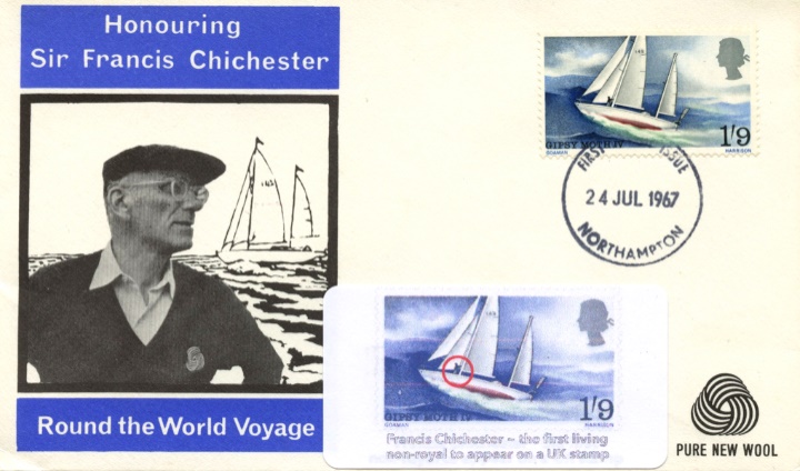Sir Francis Chichester, The first non-living royal to appear on a GPO stamp