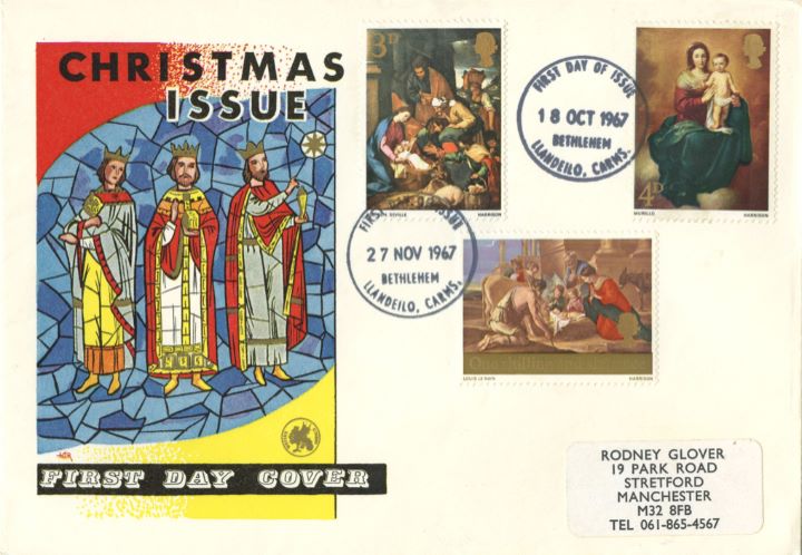 Christmas 1967 (3d & 1/6d), Double Dated Bethlehem