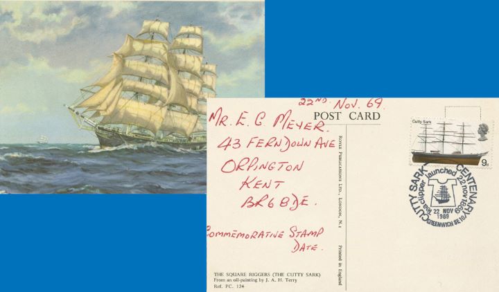 British Ships, Cutty Sark Centenary Post Card