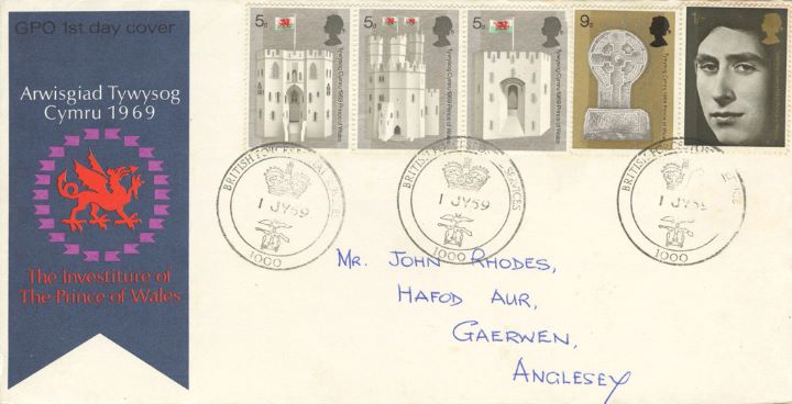 Prince of Wales Investiture, BFPS 1000 Postmark