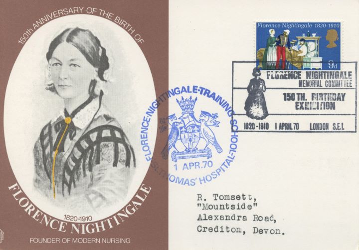 General Anniversaries 1970, Florence Nightingale Post Card