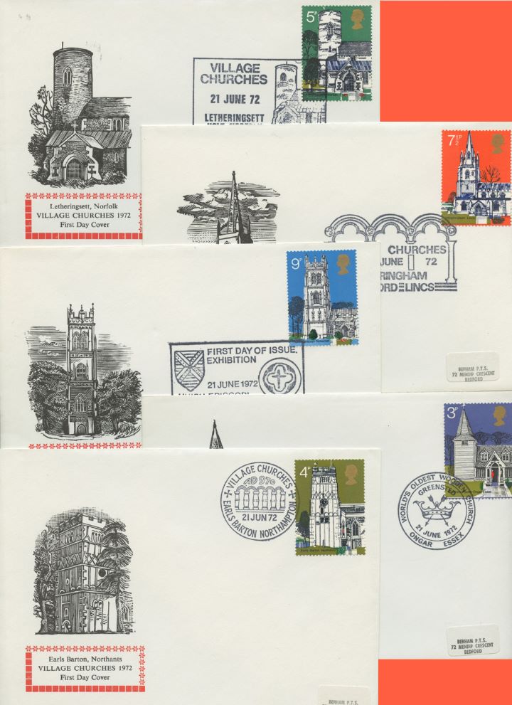 Village Churches, Set of five covers