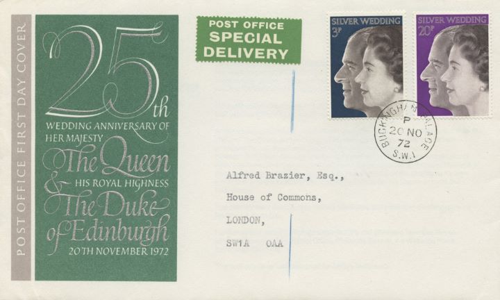 Silver Wedding 1972, Buckingham Palace postmark