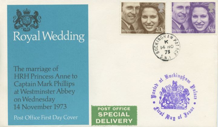 Royal Wedding 1973, Buckingham Palace cachet