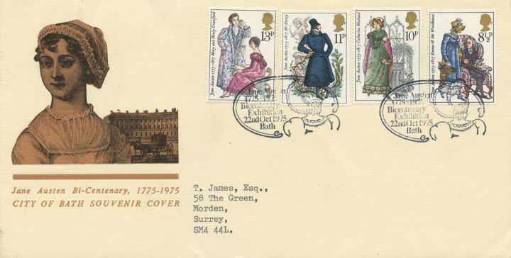 Jane Austen, City of Bath Souvenir Cover