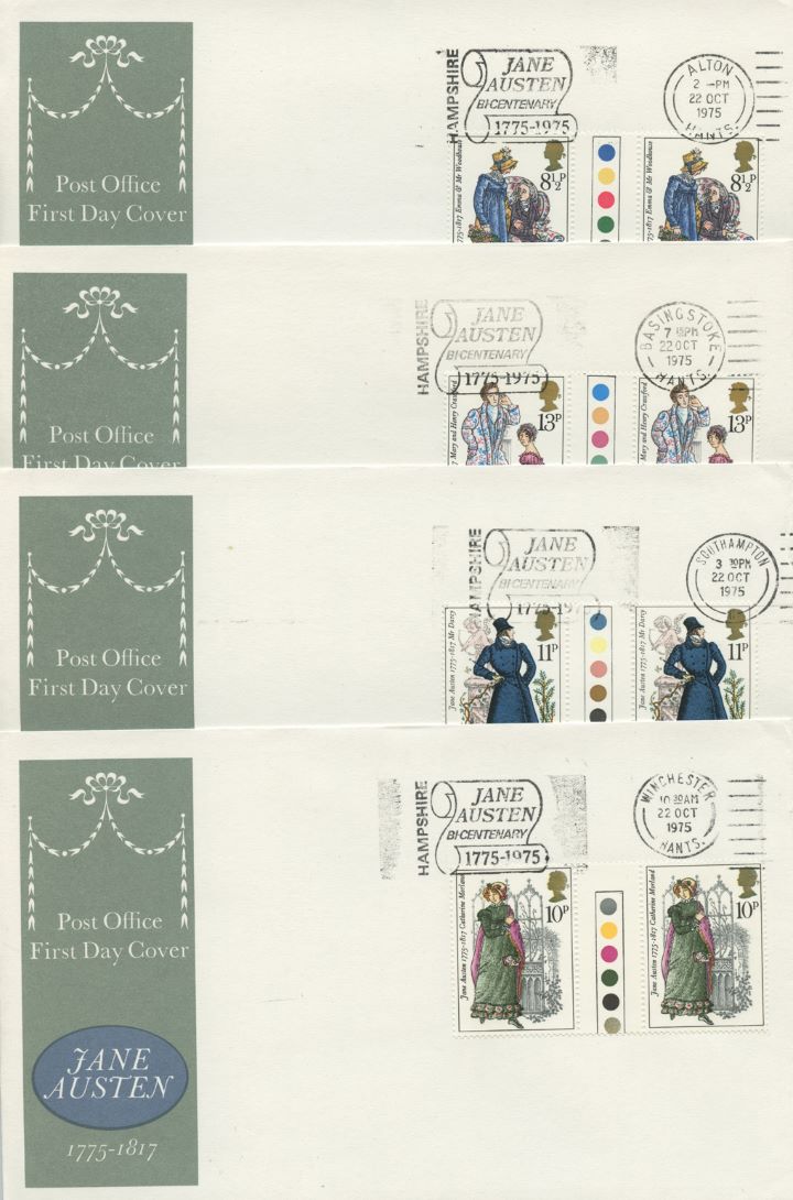 Jane Austen, Set of 4 with traffic light gutter pairs