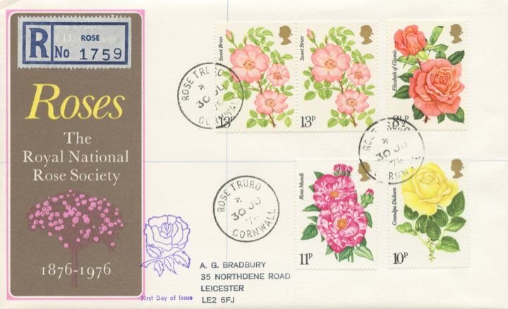 Roses 1976, Rose, Truro postmark