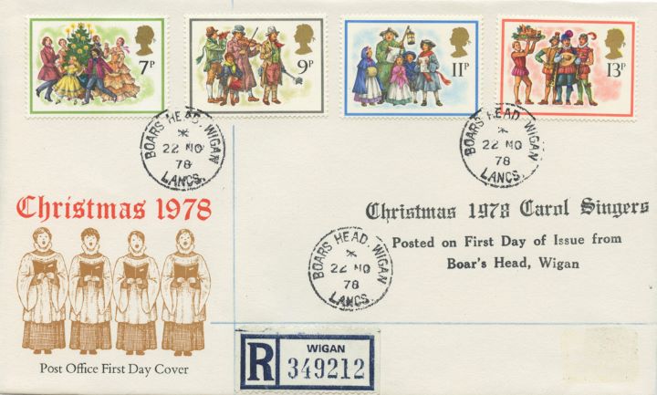 Christmas 1978, Scarce Boars Head postmark