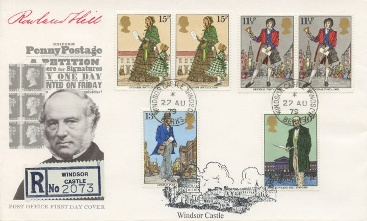 Rowland Hill: Stamps, Posted from Windsor Castle