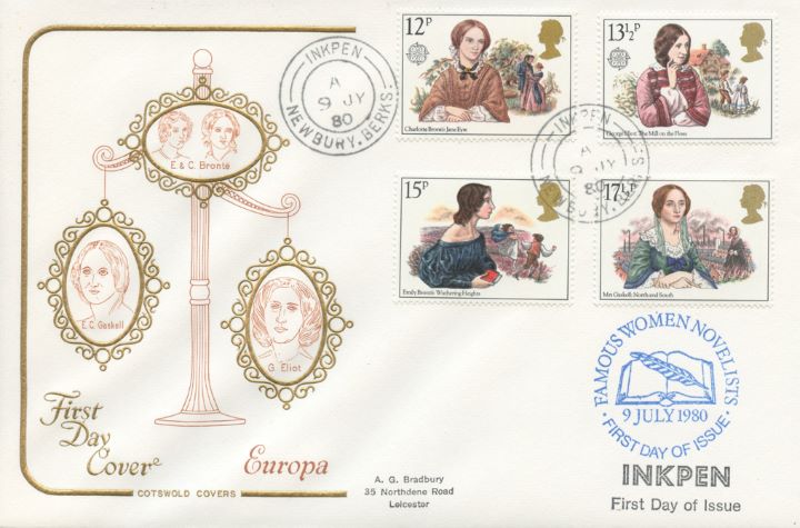 Famous Women Authors, Inkpen Postmark