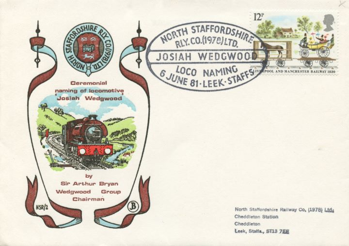 North Staffordshire Railway, Naming of Loco Josiah Wedgwood