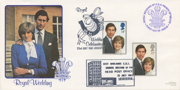 Royal Wedding 1981, Leicester Double Postmark