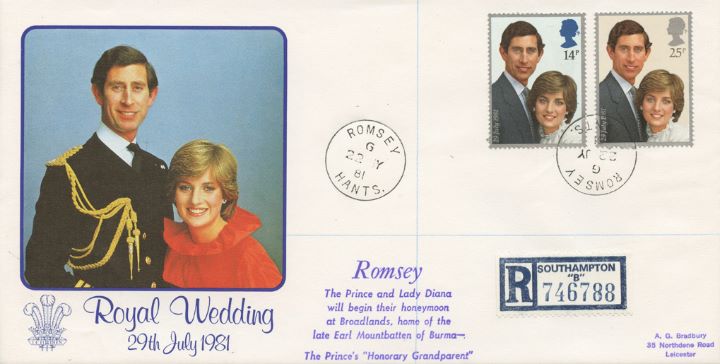 Royal Wedding 1981, Romsey - Start of Honeymoon