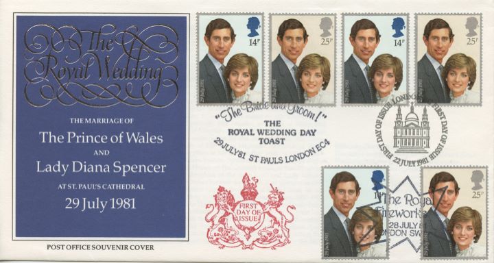 Royal Wedding 1981, Triple Dated Cover - Most Rare