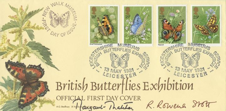 Butterflies, Signed Mrs Thatcher