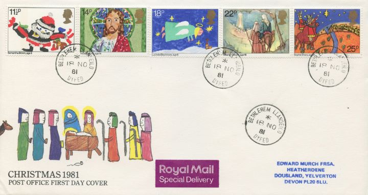 Christmas 1981, Postmarked at Bethlehem