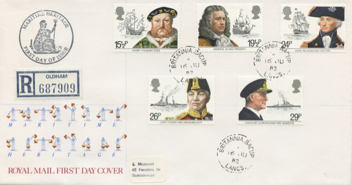 Maritime Heritage, Rare Britannia postmark & cachet