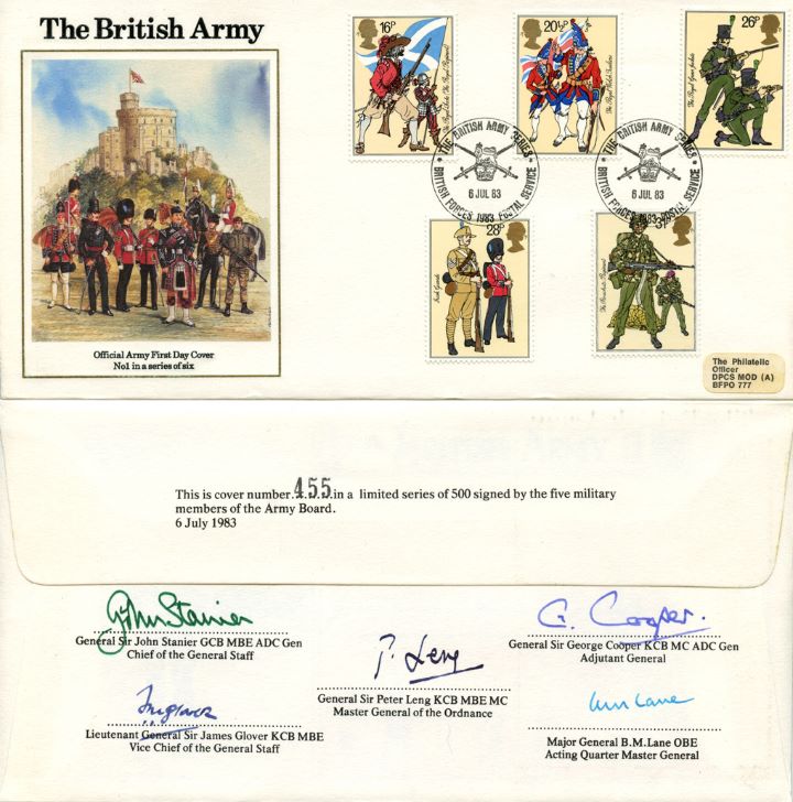British Army, Army Multi Signed Cover