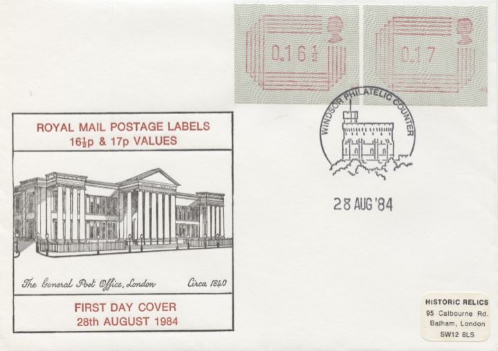 16 1/2p & 17p [Frama Labels], General Post Office