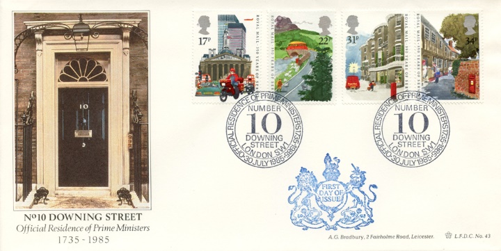 The Royal Mail, 250th Anniversary of No. 10 Downing Street