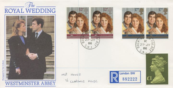 Royal Wedding 1986, Buckingham Palace postmark