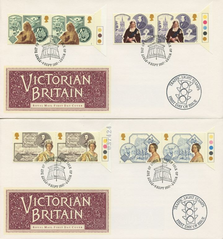Victorian Britain, Traffic Light stamps - pair
