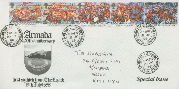 Spanish Armada First Sighted from the Lizard First Day Cover BFDC