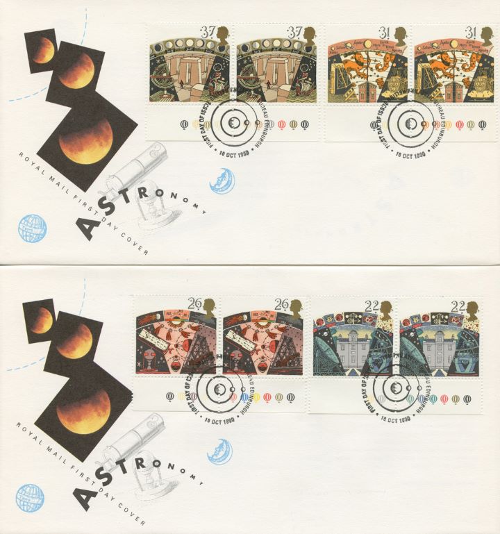 Astronomy, Traffic Light stamps - pair